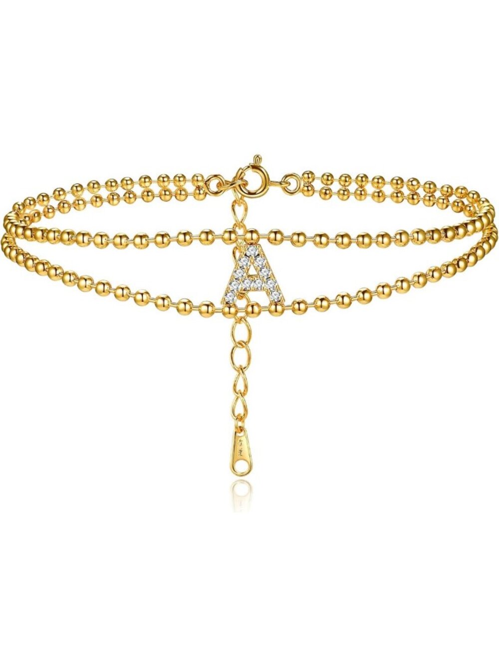 Personalized Initial Bead Bracelet for Women A-Z | Unique Gift for Her